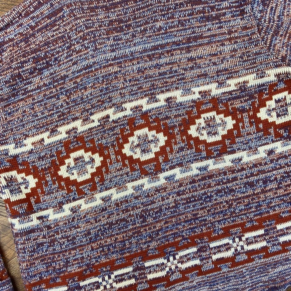 KARMAN L Womens Vintage Nordic Aztec Knit Wool Cardigan Denver Colorado - Picture 6 of 6